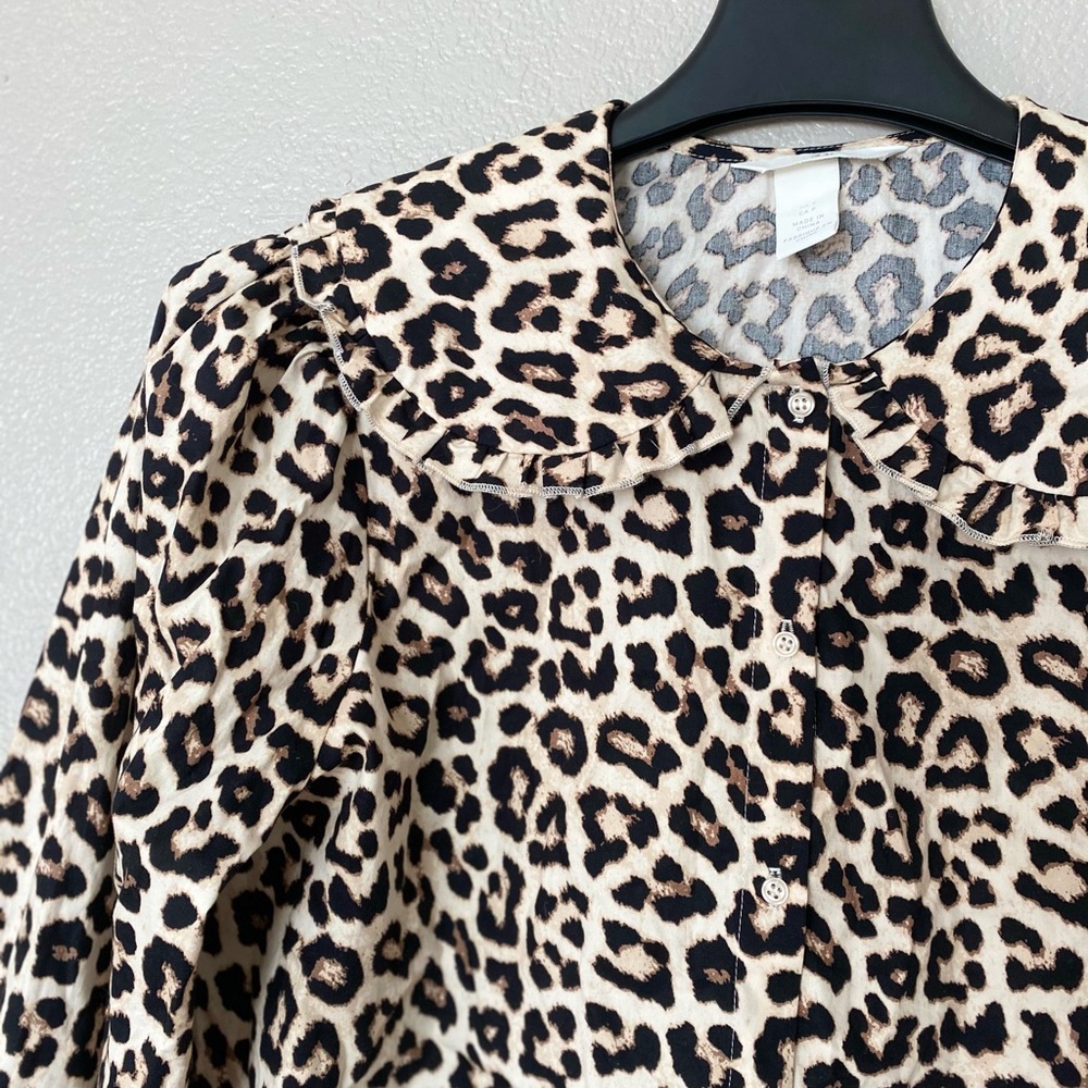 HM Leopard Ruffle Top - Picture 2 of 3